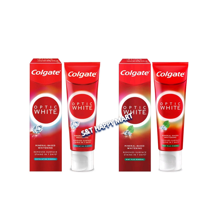 Colgate Optic White Mint Plus Mineral   Exfoliating Mineral Tooth Paste 