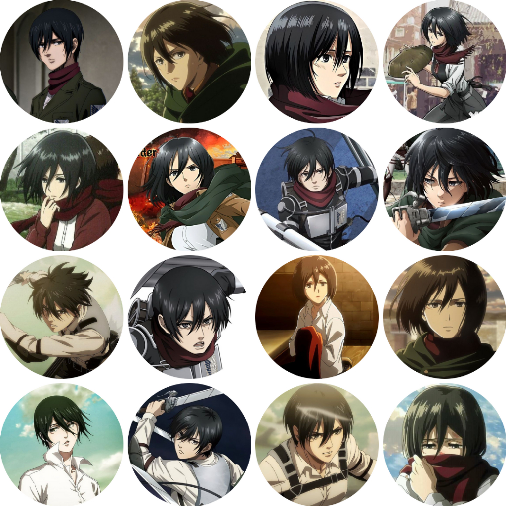 Attack On Titan Mikasa Ackerman Button Badge 58mm | Shopee Malaysia