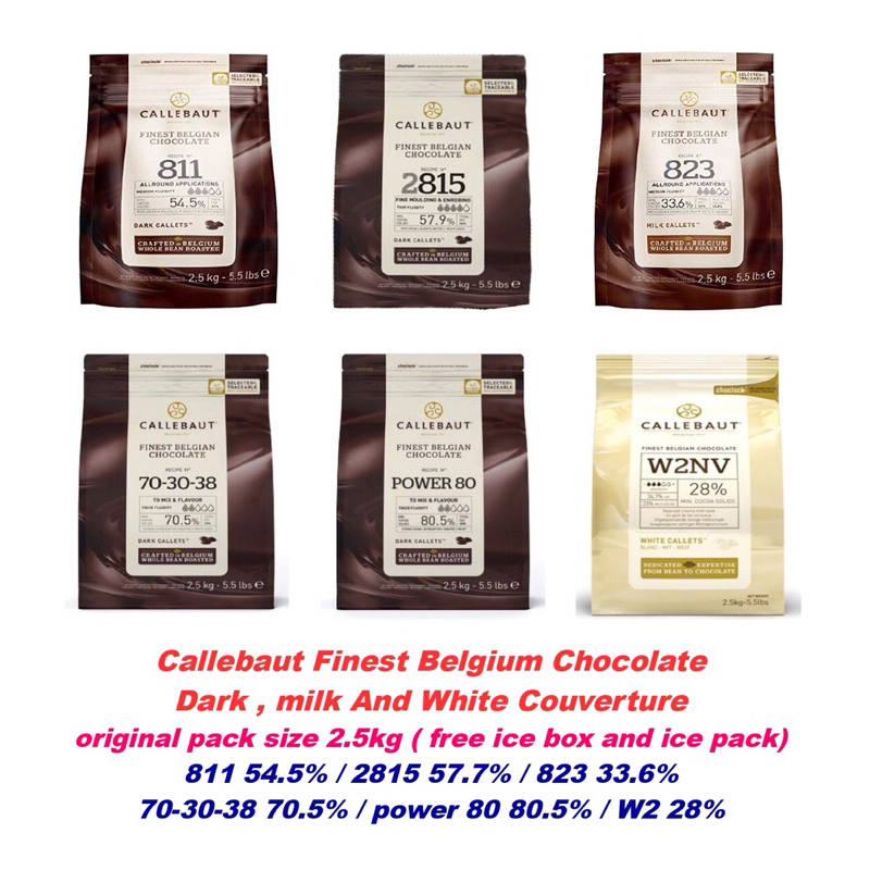 Callebaut Belgian Dark Couverture Chocolate Semisweet Callets, 54.5% - 5.5  Lbs