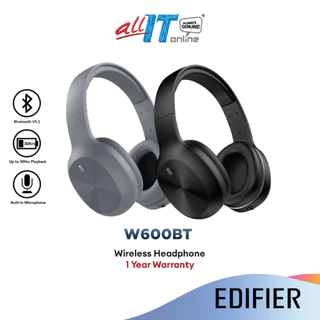 Edifier W600BT - Wireless Minimalist Headphone with Strong Bass/Bluetooth 5.1/30H Playtime/Pairing 2 Devices
