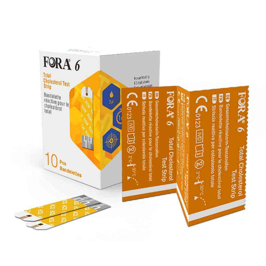 FORA 6 Gold Strip For Total Cholestrol Test ( 10 Strips ) | Shopee Malaysia