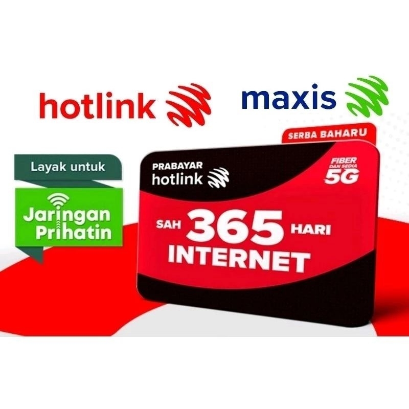 SIM card) Maxis and hotlink 5gbill payment instant transfer simcard