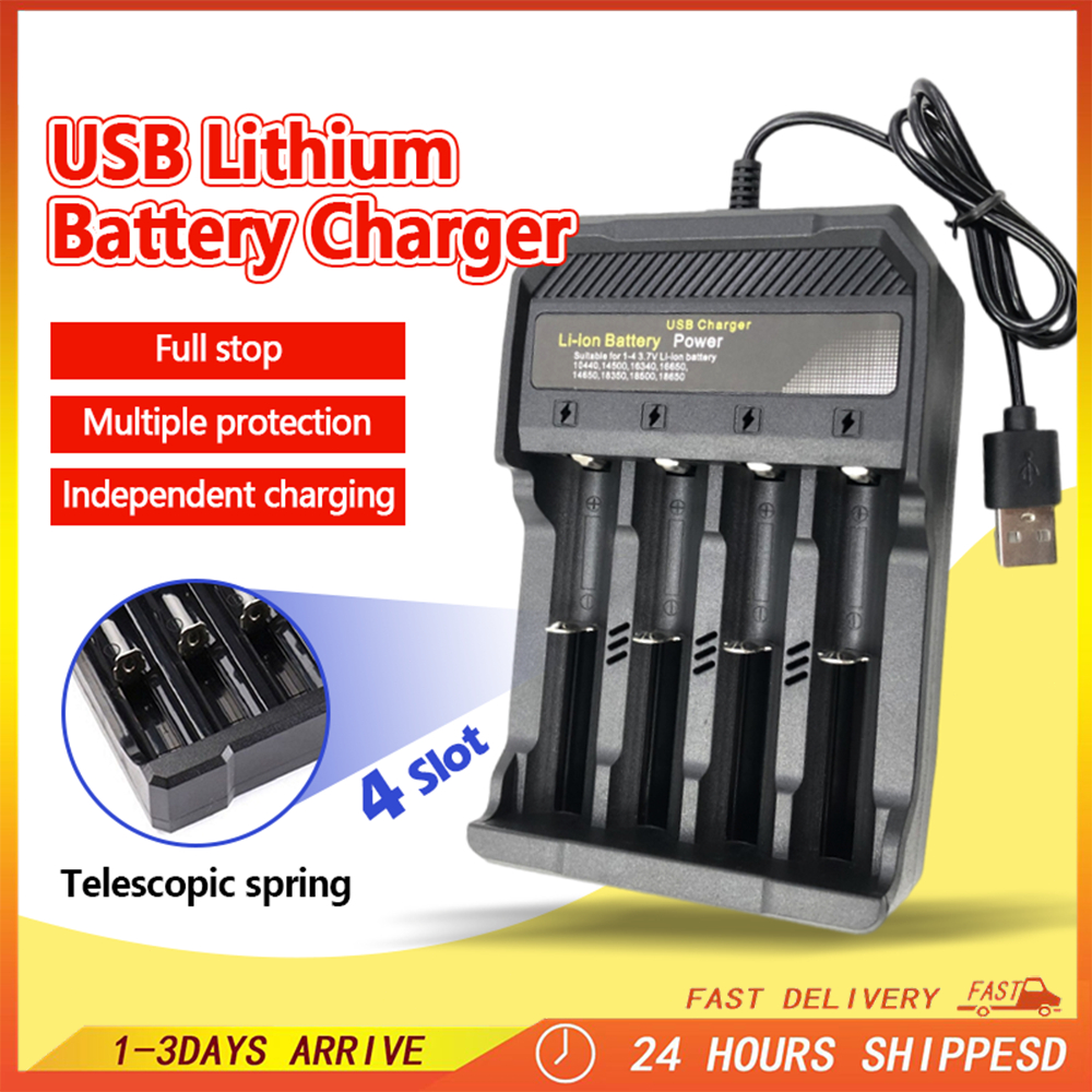 4 2v 18650 14500 Bateri Boleh Cas Semula Rechargeable Li Ion Battery