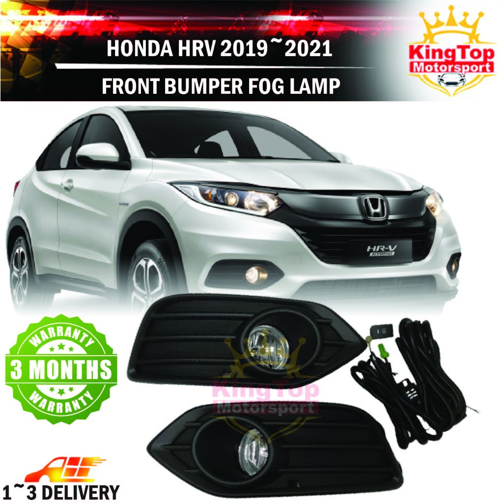 thumbnail image 2 of 20-Piece Front Grille & Fog Lamp Bracket Kit For Honda HR-V 2019-2021 – Includes Bulbs & Harness 2 of 6