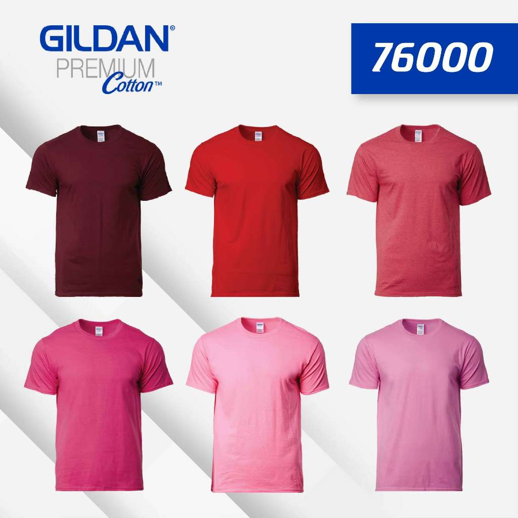 Gildan Maglietta Ultra Cotton Uomo – 100% Cotone, Taglia L, Colore Heliconia/Rosa Sicurezza
