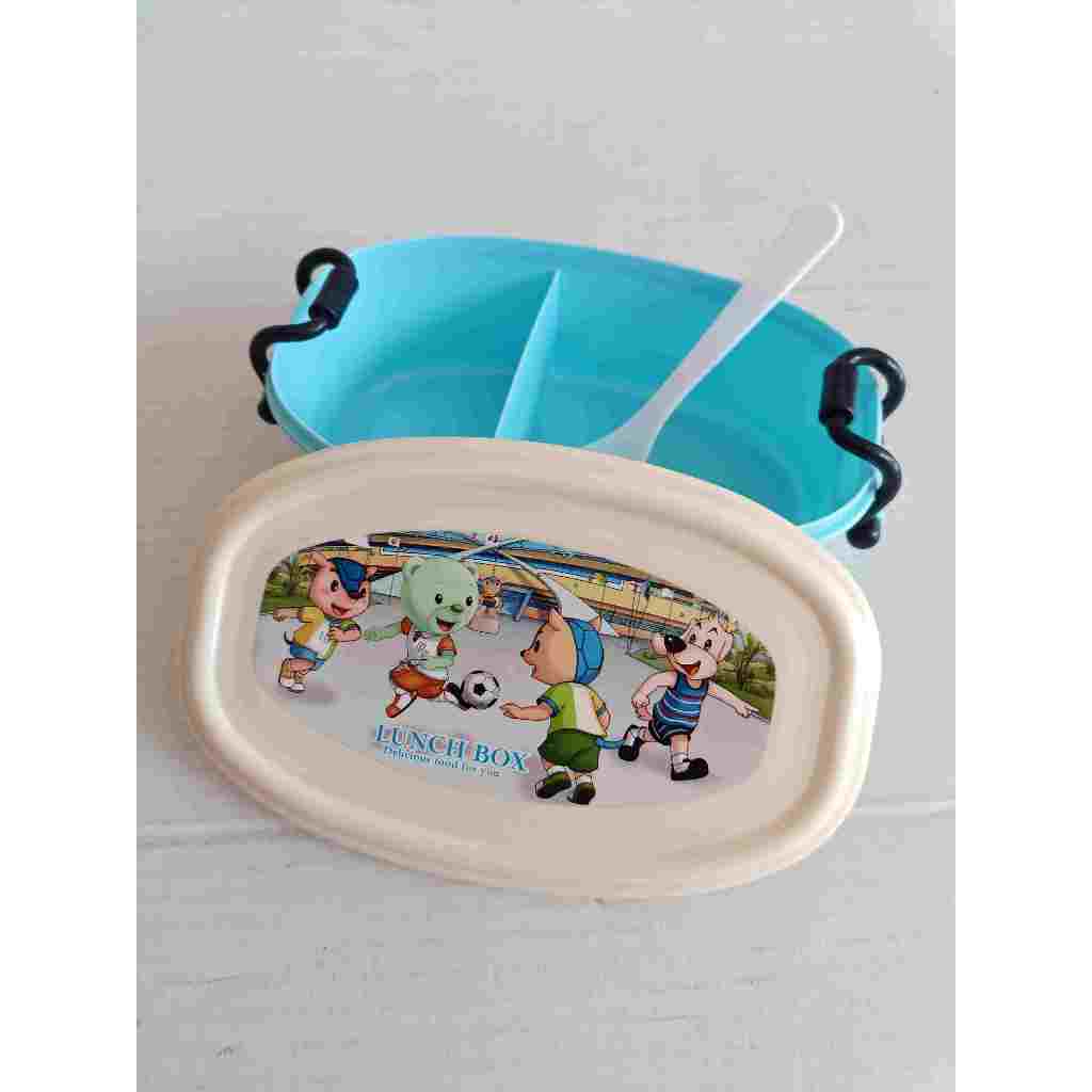 (Ready Stock) Kids Lunch Box Cute Lunch box bento box & Spoon food