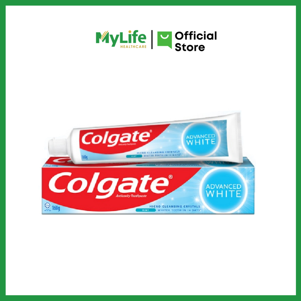 COLGATE ADVANCED WHITE WHITENING TOOTHPASTE (160G) | Shopee Malaysia
