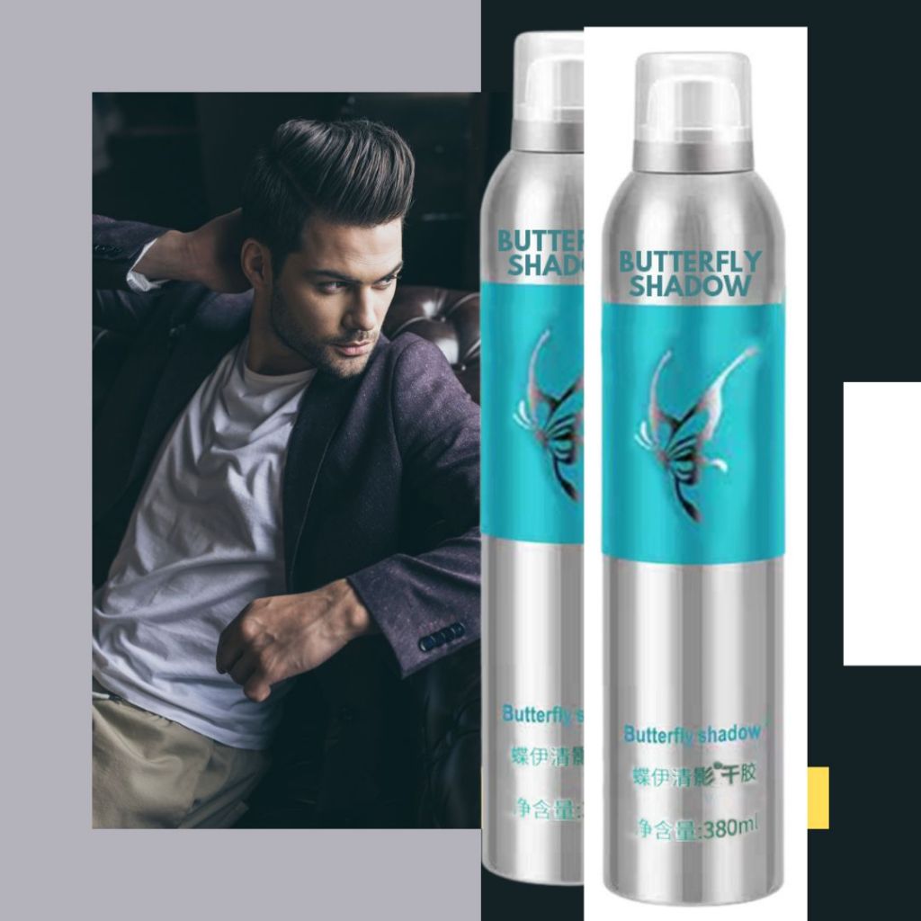 Butterfly Shadow Semburan Rambut/发胶Spray Blue Strong Hold Hair Salon ...