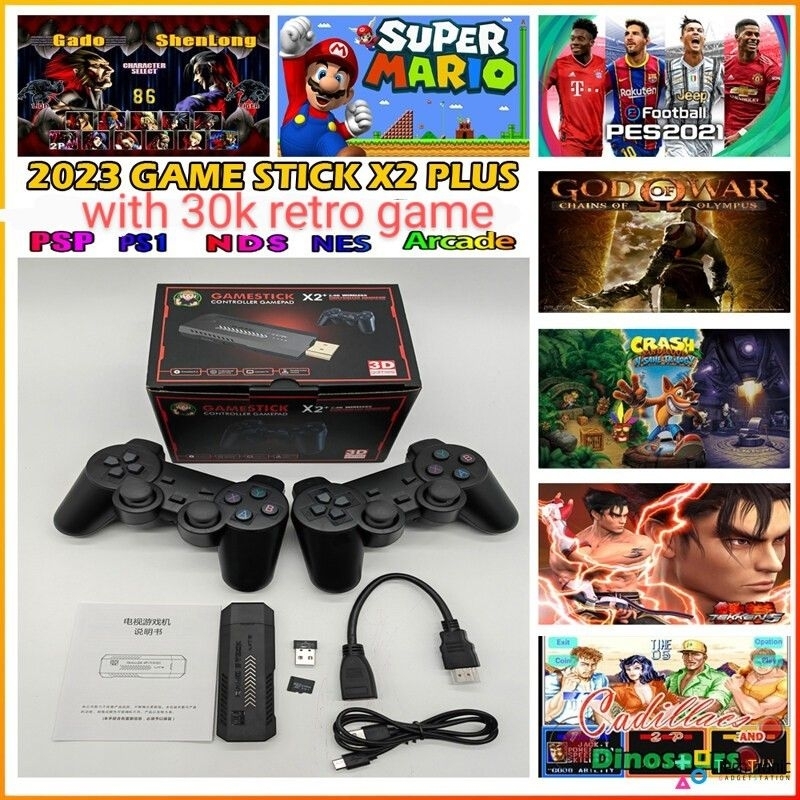 GAME BOX PLUS X6 128GB With 10000 Games TV Game Video Game Console  Permainan Konsol Permainan Video Game TV PSP Gameboy 64GB