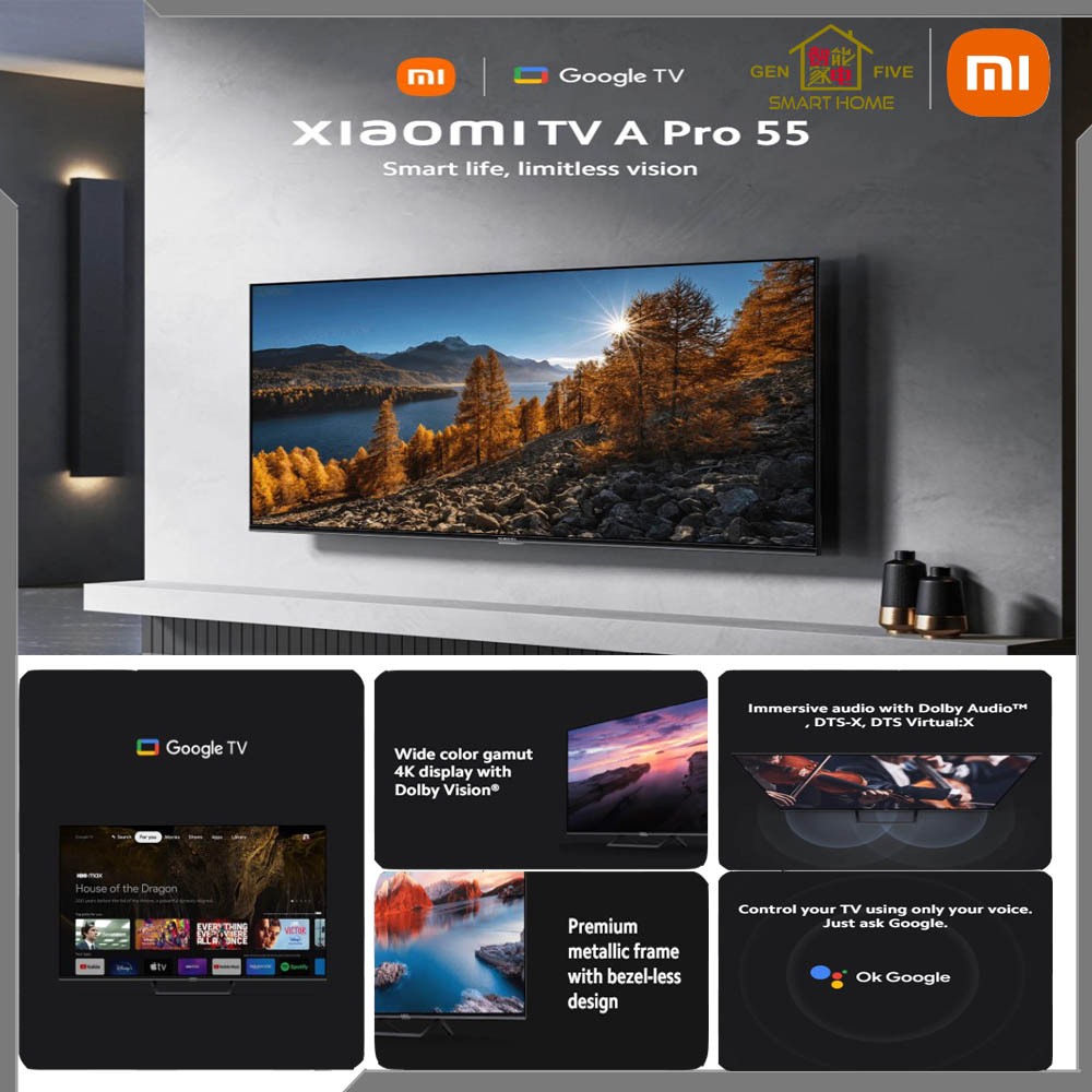 TV Xiaomi 55 LED 4K Ultra HD Smart TV TVAPRO55