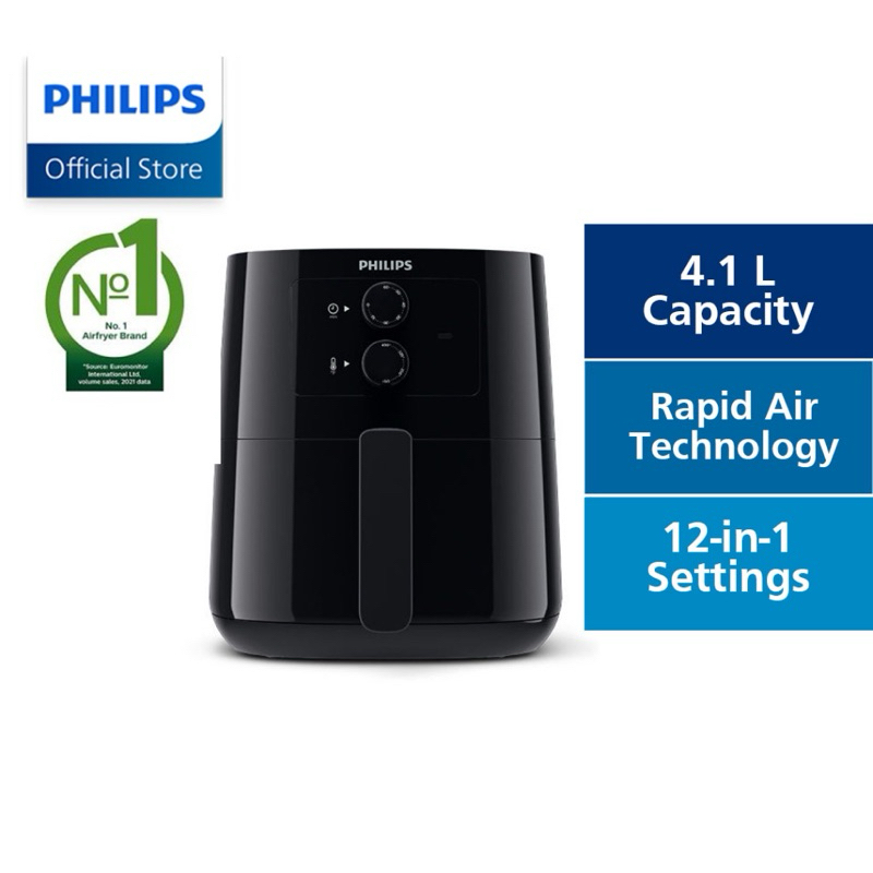 PHILIPS HD9200 AIR FRYER WITH RAPID AIR TECHNOLOGY / 0.8KG / 4.1L