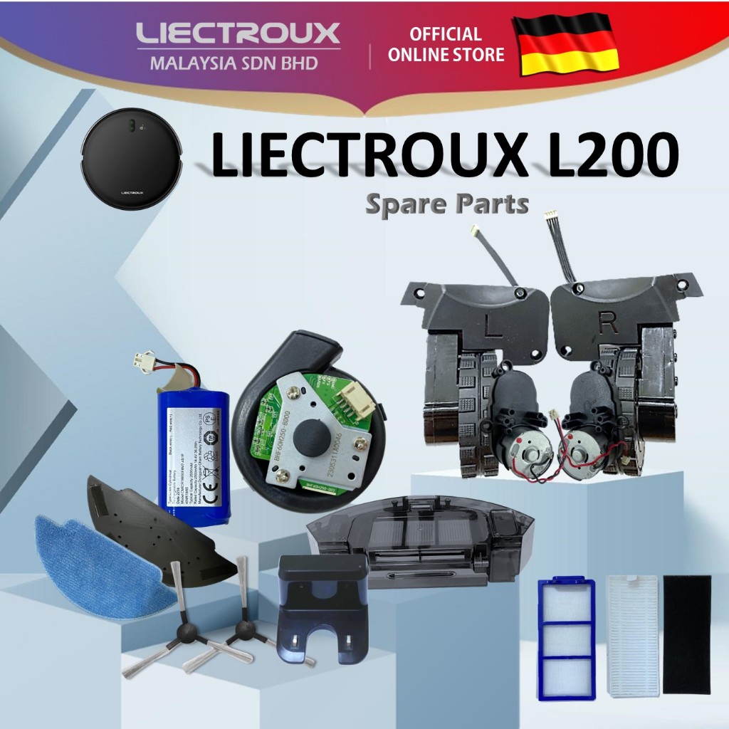 LIECTROUX L200 SPARE PARTS ACCESSORIES SIDE BRUSHES HEPA FILTER MOP RAG ...