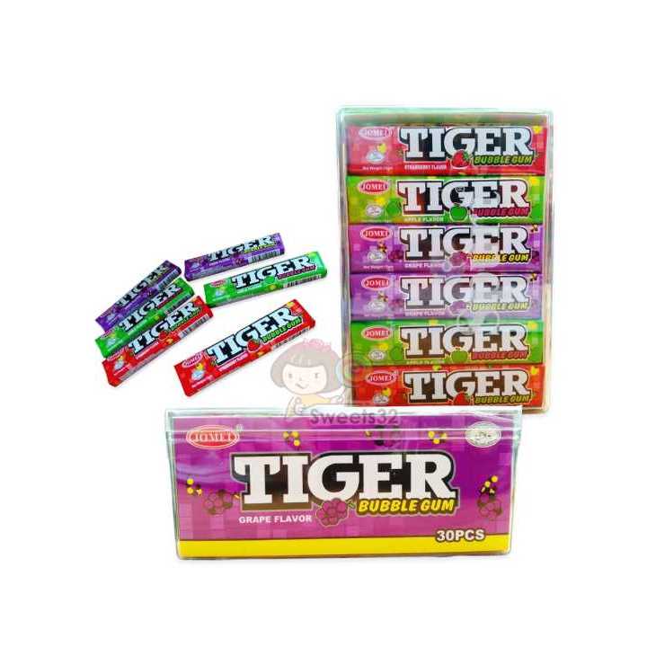 30 Pcs Bubble Gum Roll Tape Chewing Gum Mix Fruit/ Big Roll Bubblegum/ Hubba Bubba/ Tiger
