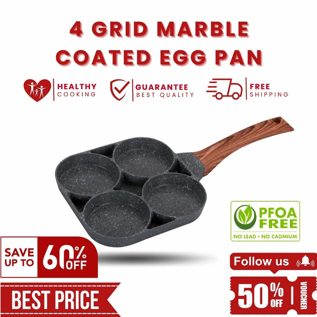 4 Hole Pan Egg frying pan, Induction Non Stick Breakfast Pan 4 in 1