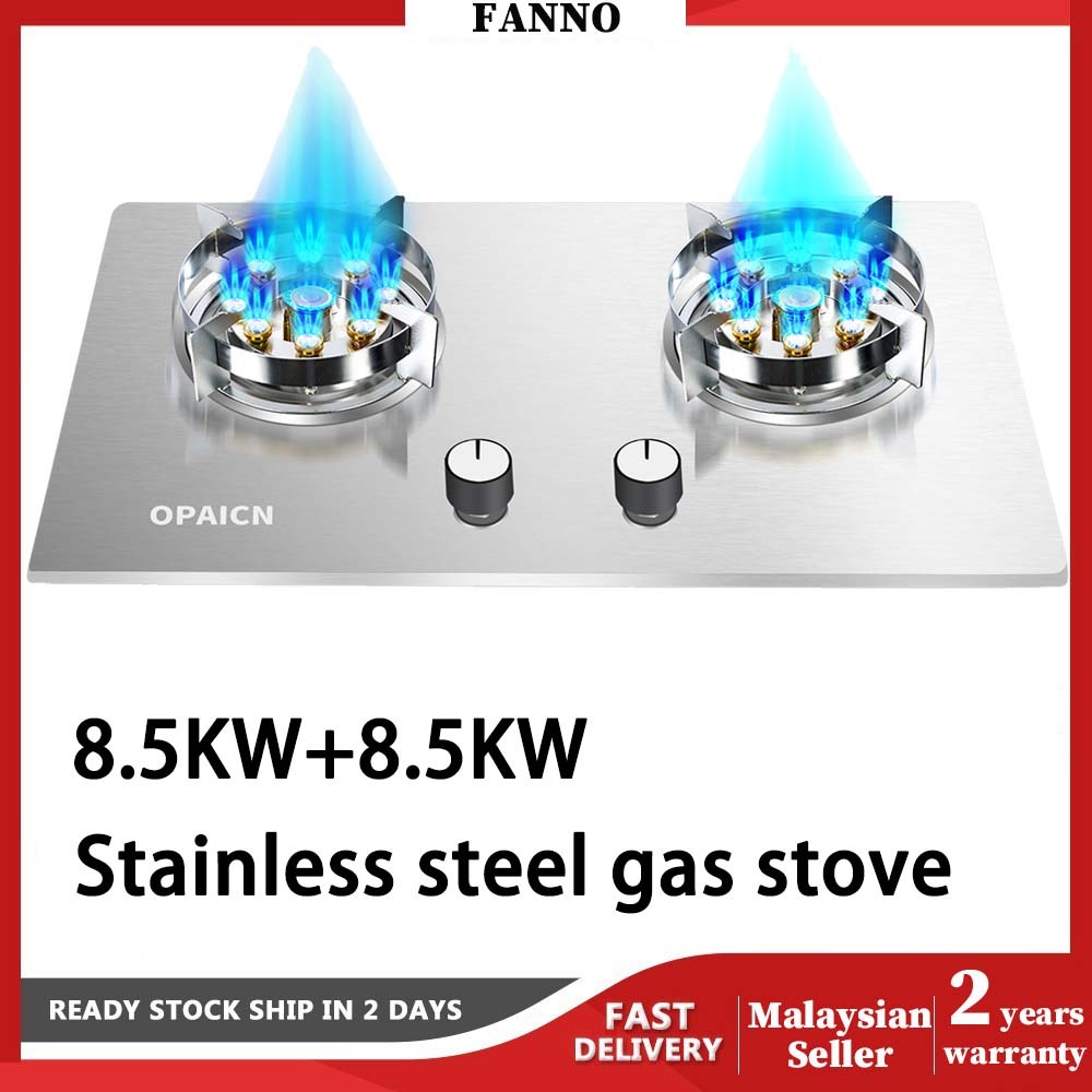 🇲🇾Premium+™ 9KW Stainless Steel Memasak Gas Cooker Stove Hob Cooker