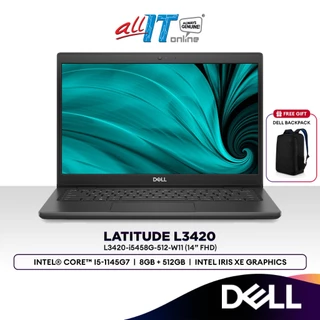 Dell Latitude L3420-i5458G-512-W11 14" FHD Laptop (Intel Core i5-1145G7 | 8GB | 512GB SSD | Intel Iris Xe | Win 10 Pro)