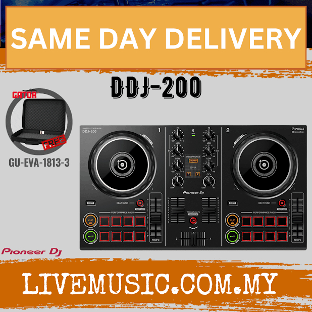Pioneer DJ DDJ200 2deck Rekordbox DJ Controller With Gator Bag (DDJ
