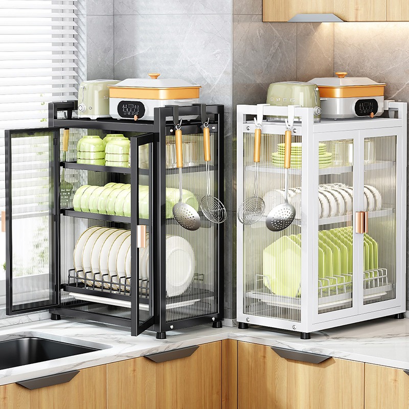 Door Dish Rack Draining Rack Kitchen Shelf Spice Storage Rack