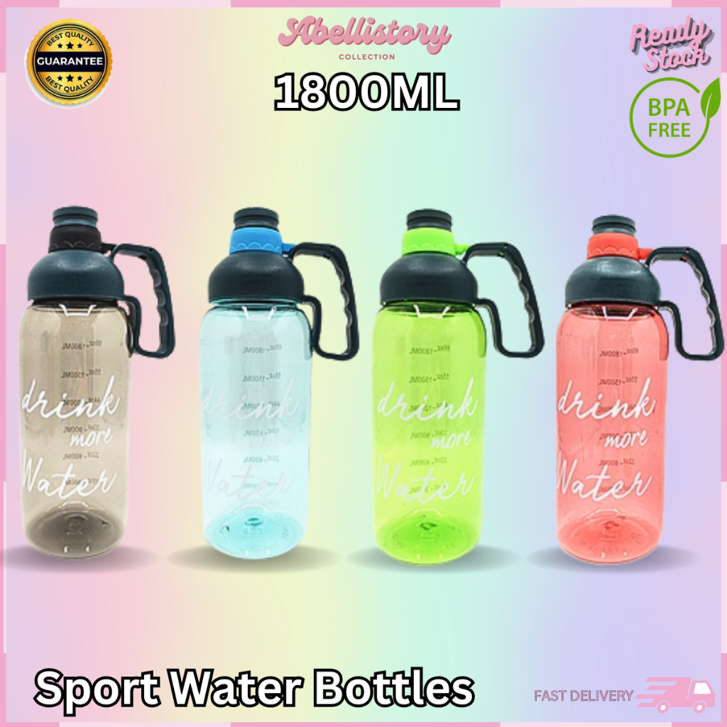 [ABELLISTORY] 1800ML 1.8L Water Bottle Casual Water Tumbler Drinking ...