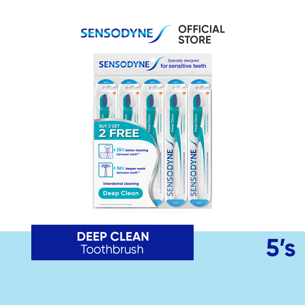 Sensodyne Deep Clean Soft Toothbrush (5's) | Shopee Malaysia