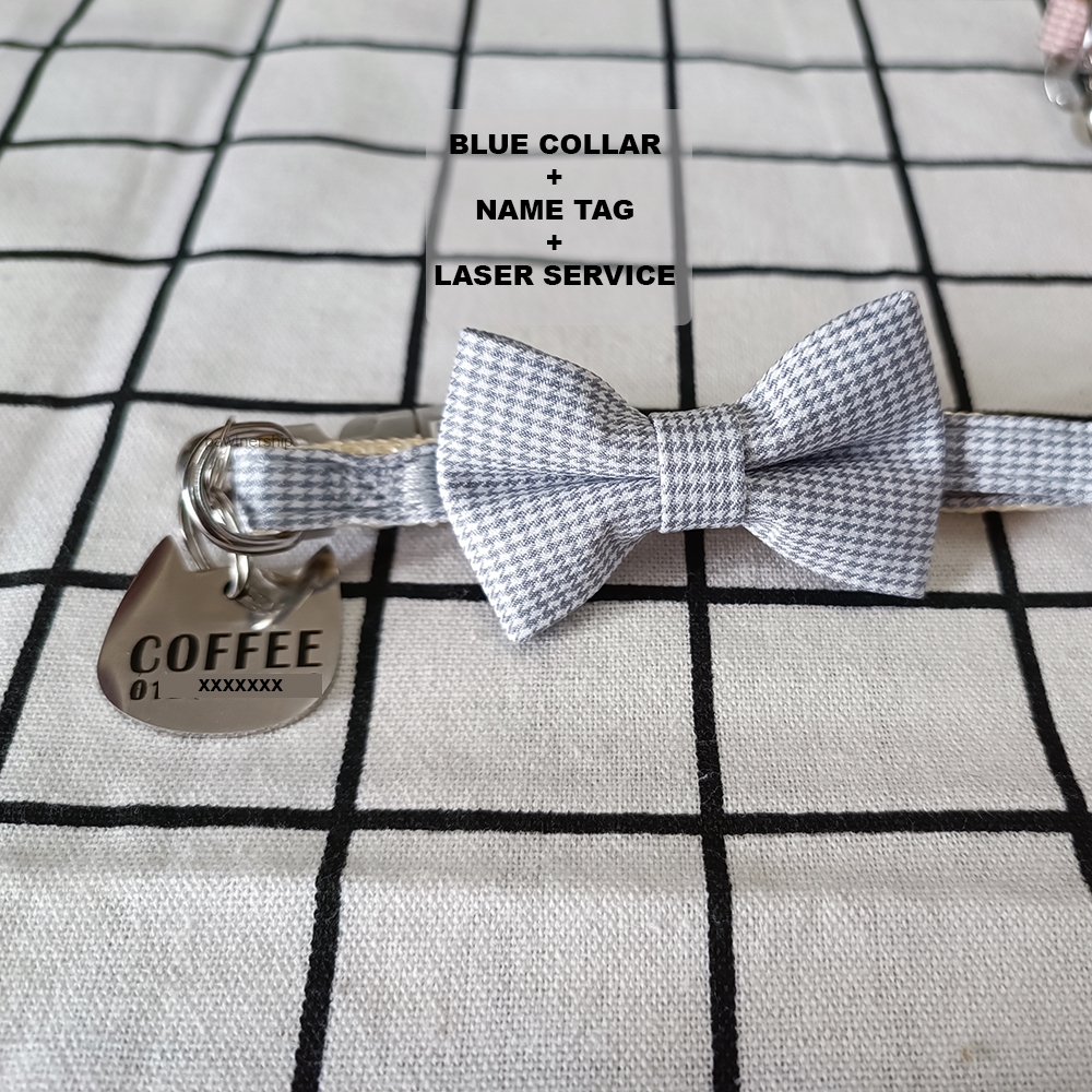 Pawtnership Cat Collar with Customised Collar Name Tag Laser Printing ...