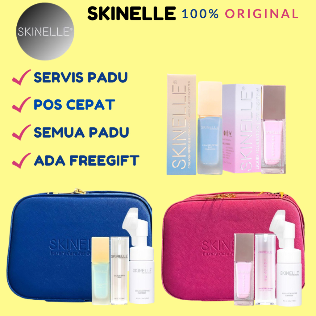 [FAST SHIP] SKINELLE SET JERUNG SET BTS COMBO FOUNDATION SKINELLE ...