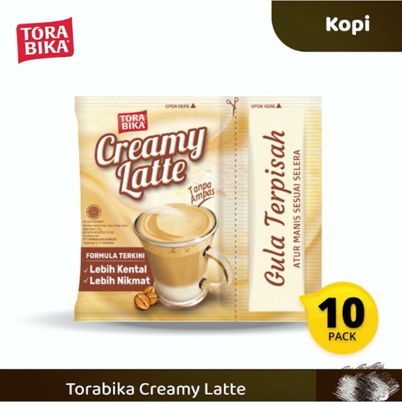 Torabika Creamy Latte [10s] dengan gula berasingan [Seperate Sugar ...