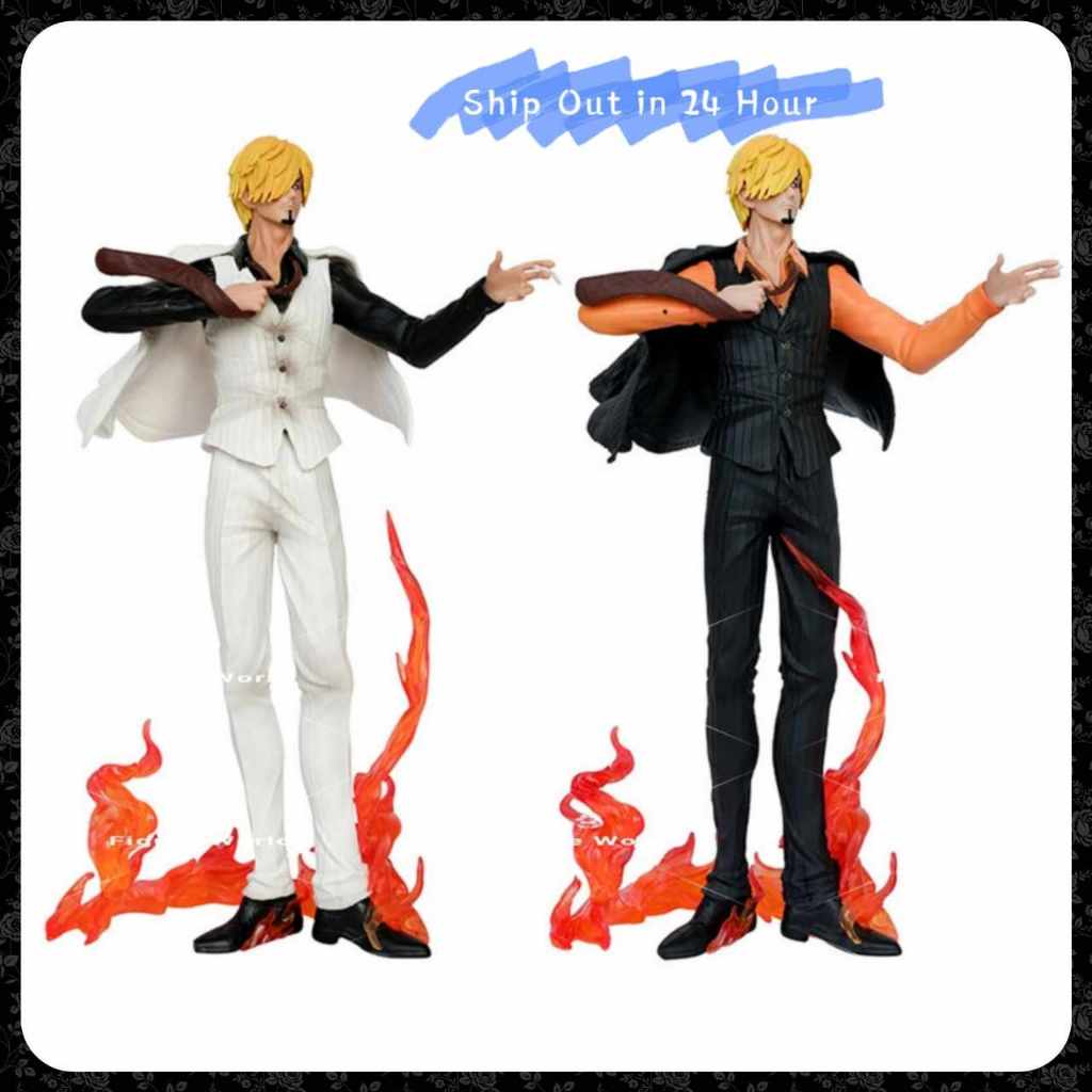 READY STOCK28CM ONE PIECE ANIME VINSMOKE SANJI DEVIL KICK COPY RESIN GK ...