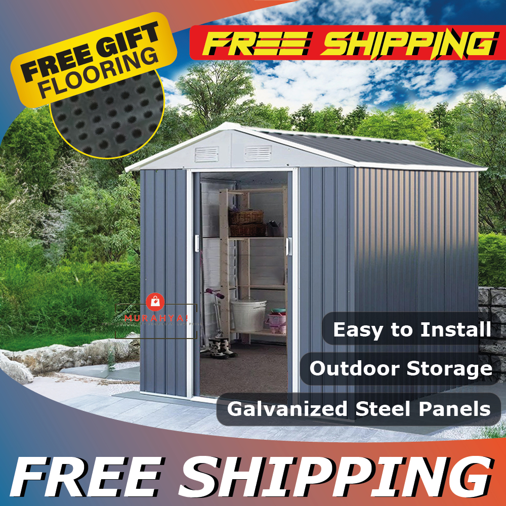 Outdoor garden Storage metal shed large backyard storage setor laman ...