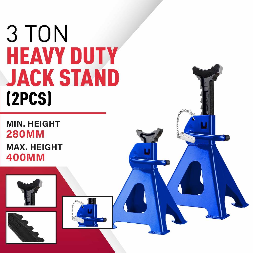 3 Ton Heavy Duty Jack Stand With Safety Lock Car Jack Jack Kereta Jek