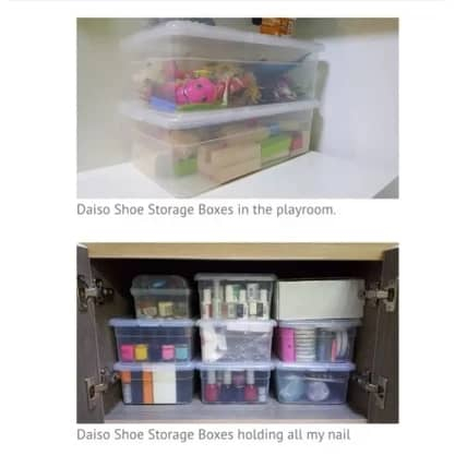 Shoe box daiso clearance