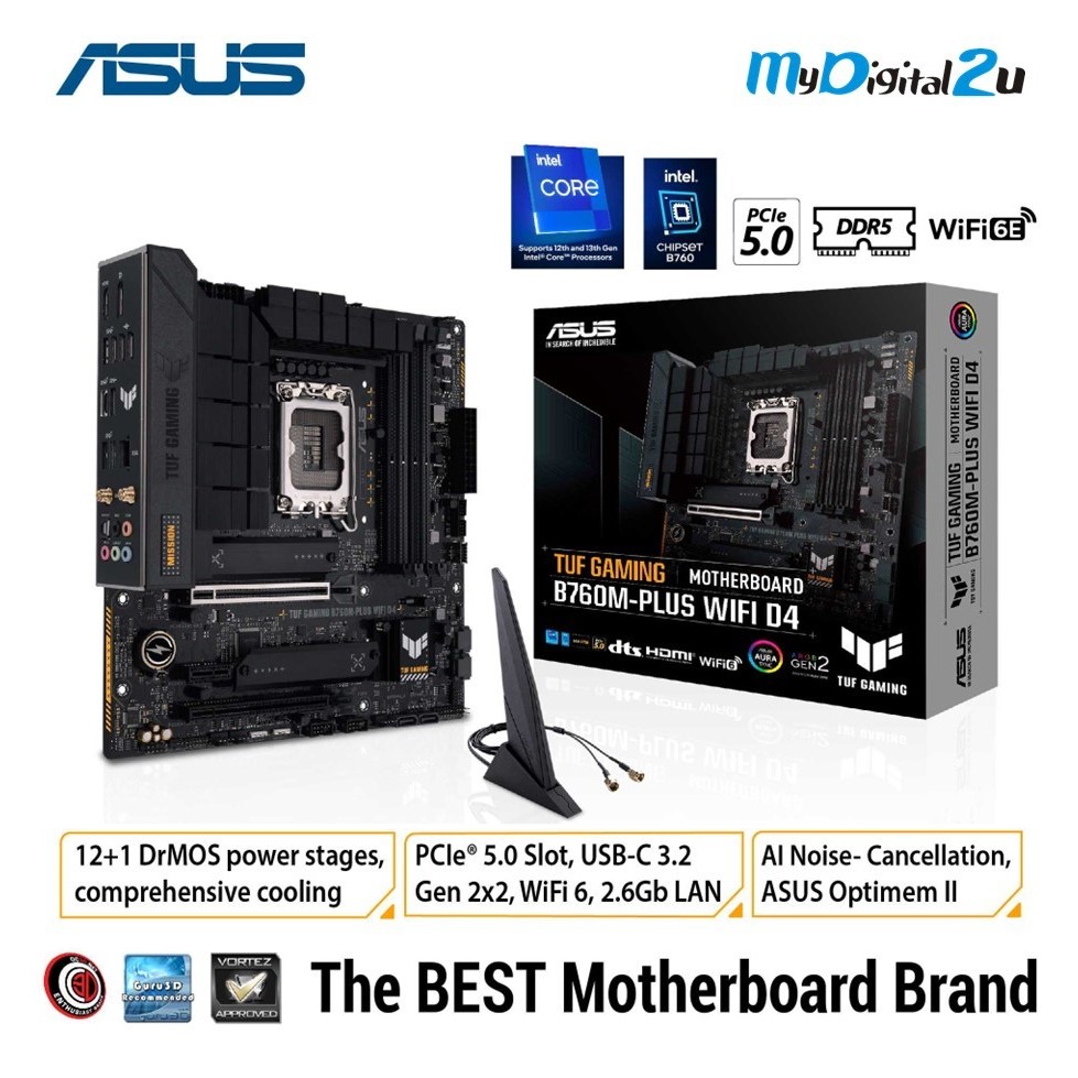 Asus TUF Gaming B760M-Plus WiFi D4 (LGA 1700) ATX Motherboard + INTEL 12th  / 14th Gen CPU Combo Deal | Shopee Malaysia