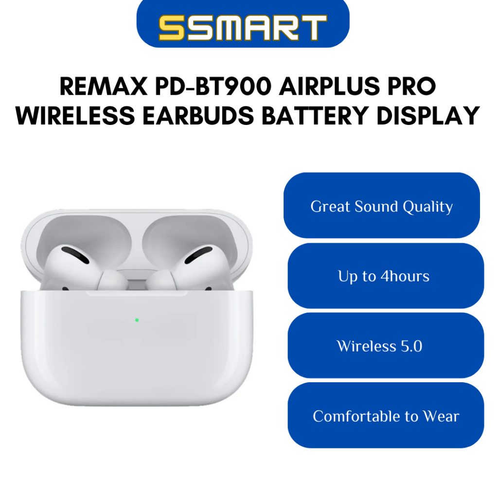 Remax PD-BT900 AirPlus Pro Wireless Earbuds Battery Display of Pop-Up ...