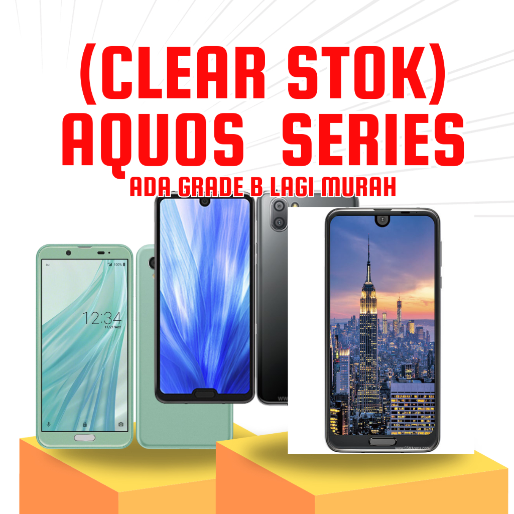(DEMO)SHARP AQUOS SERIES SENSE5G/ R2 / R3/ SENSE2 (3+32GB/ 4+64GB/ 6+128GB) Cheap Original Mobile Smartphone 手机