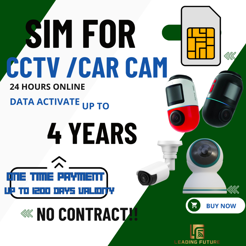 SIM CARD for CCTV/IP Camera/Car camera 7mai device (up to 1 YEARS no