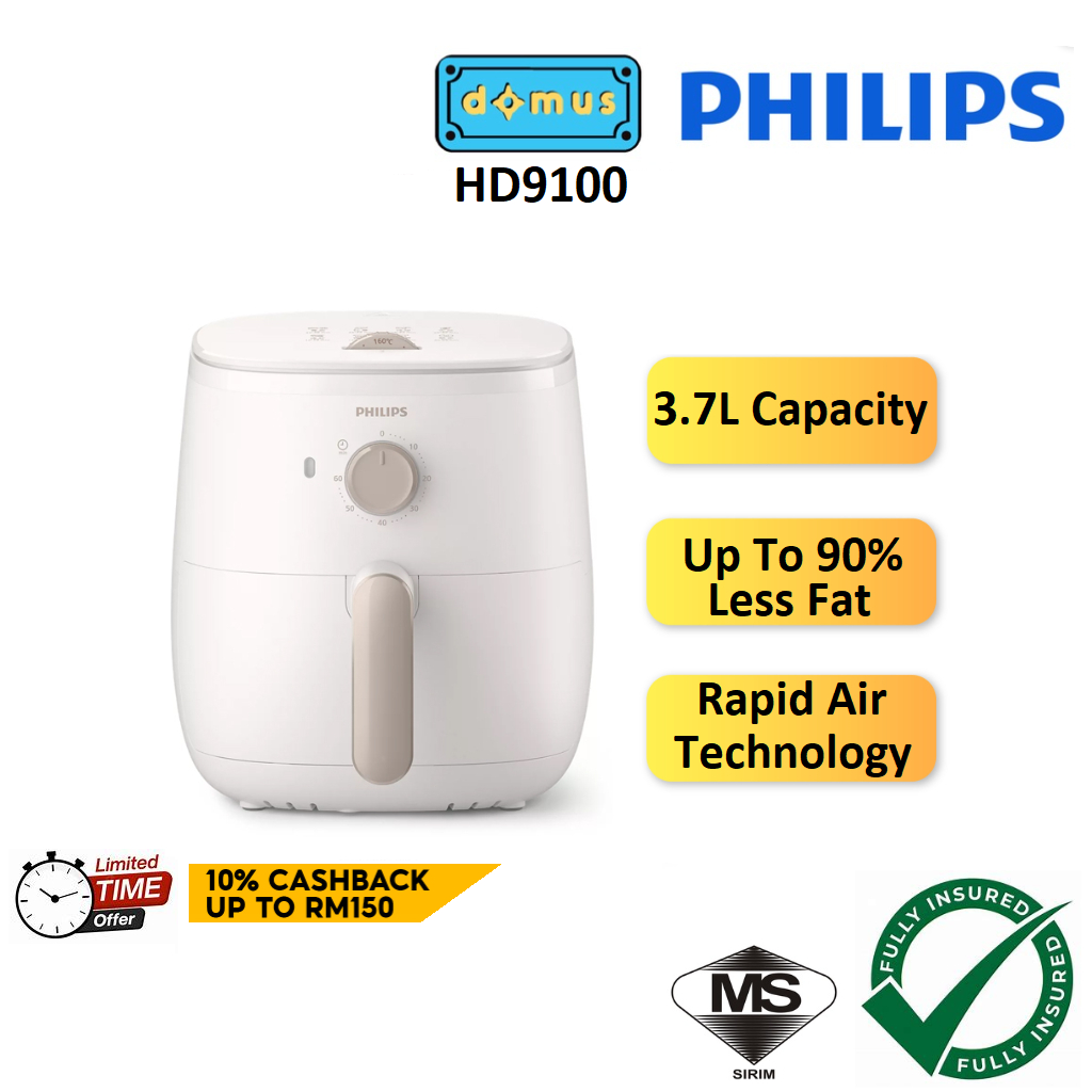 Philips HD9100/20 Airfryer 3000 Series L 3.7L White HD9100 | Shopee ...