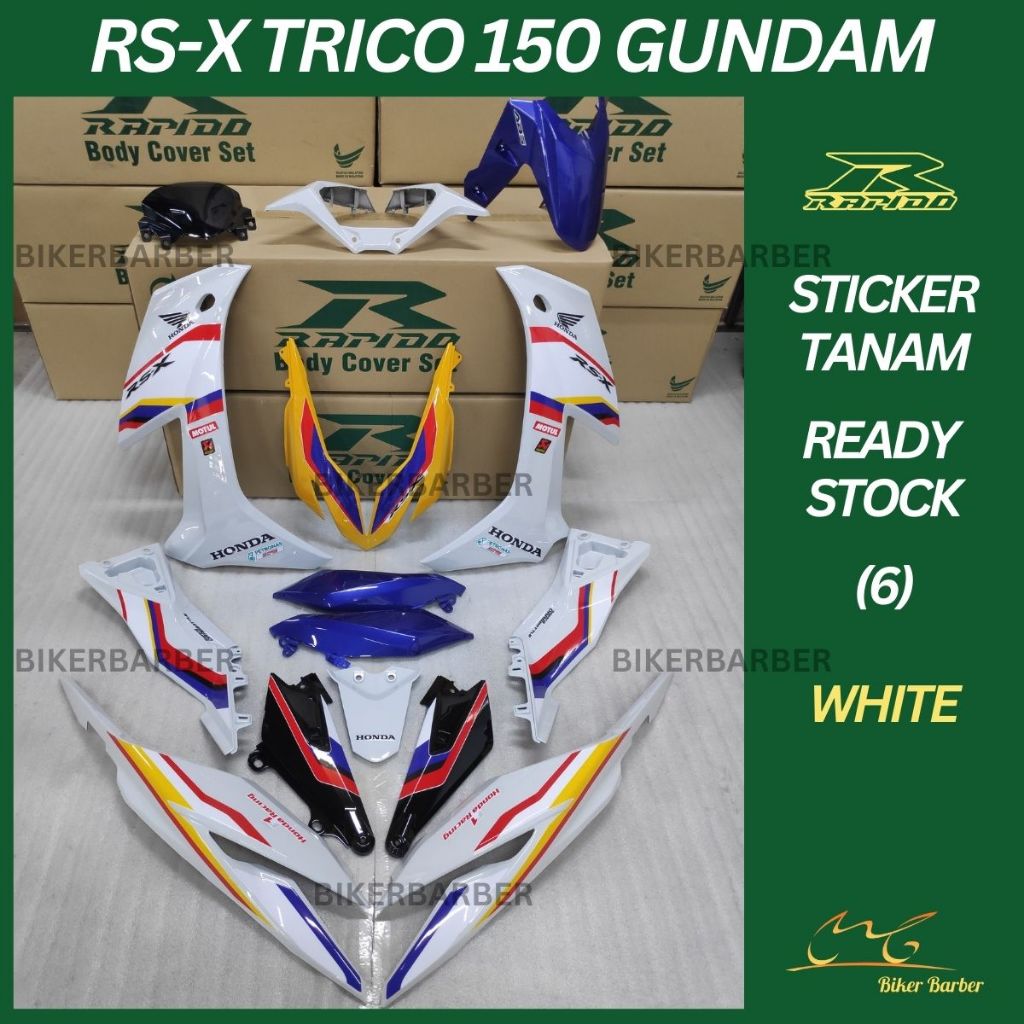 Rapido Cover Set Honda Rs X Rsx Trico Gundam White Body