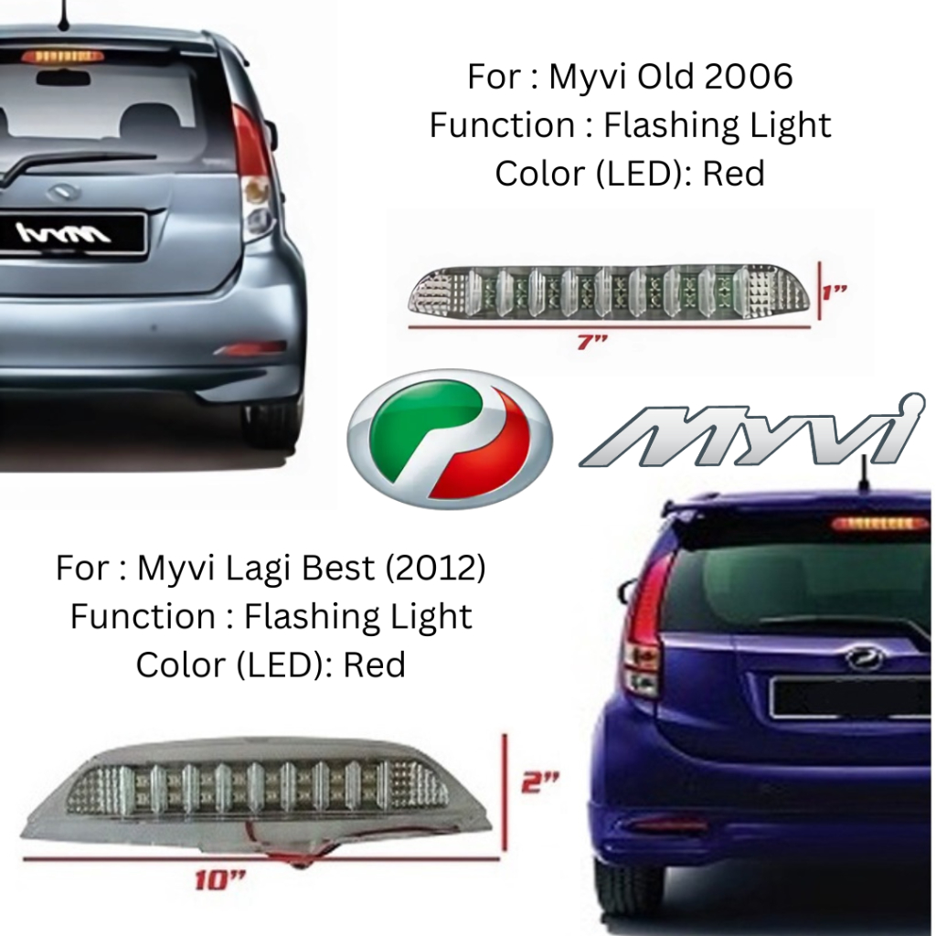 Third Brake Lamp Flashing Red Light Perodua Myvi Old 2006 Myvi Lagi