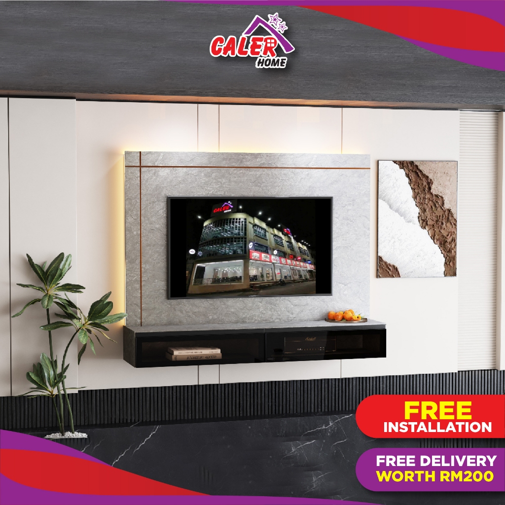 Caler Home Tater TV Wall Series TV Cabinet Console [Free Installation ...