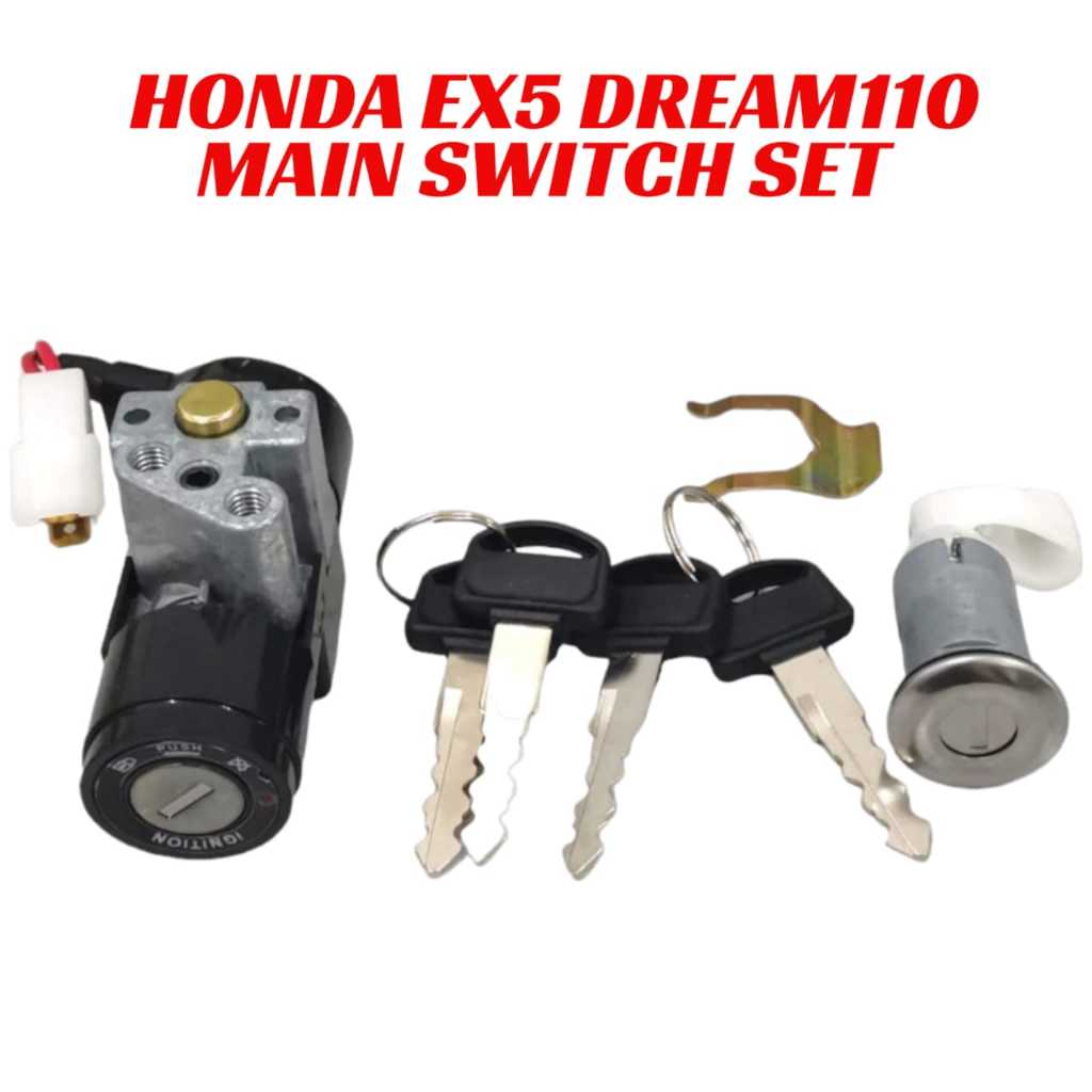 Honda EX5 DREAM110 DREAM 110 EX5 110 Main Switch Set Key Set Suis Kunci ...