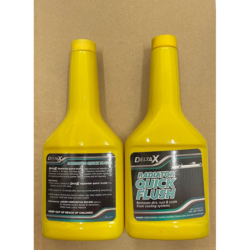 Radiator Flush 335ml Delta X Radiator Quick Flushing Cuci Karat Kotoran Coolant Proton Perodua