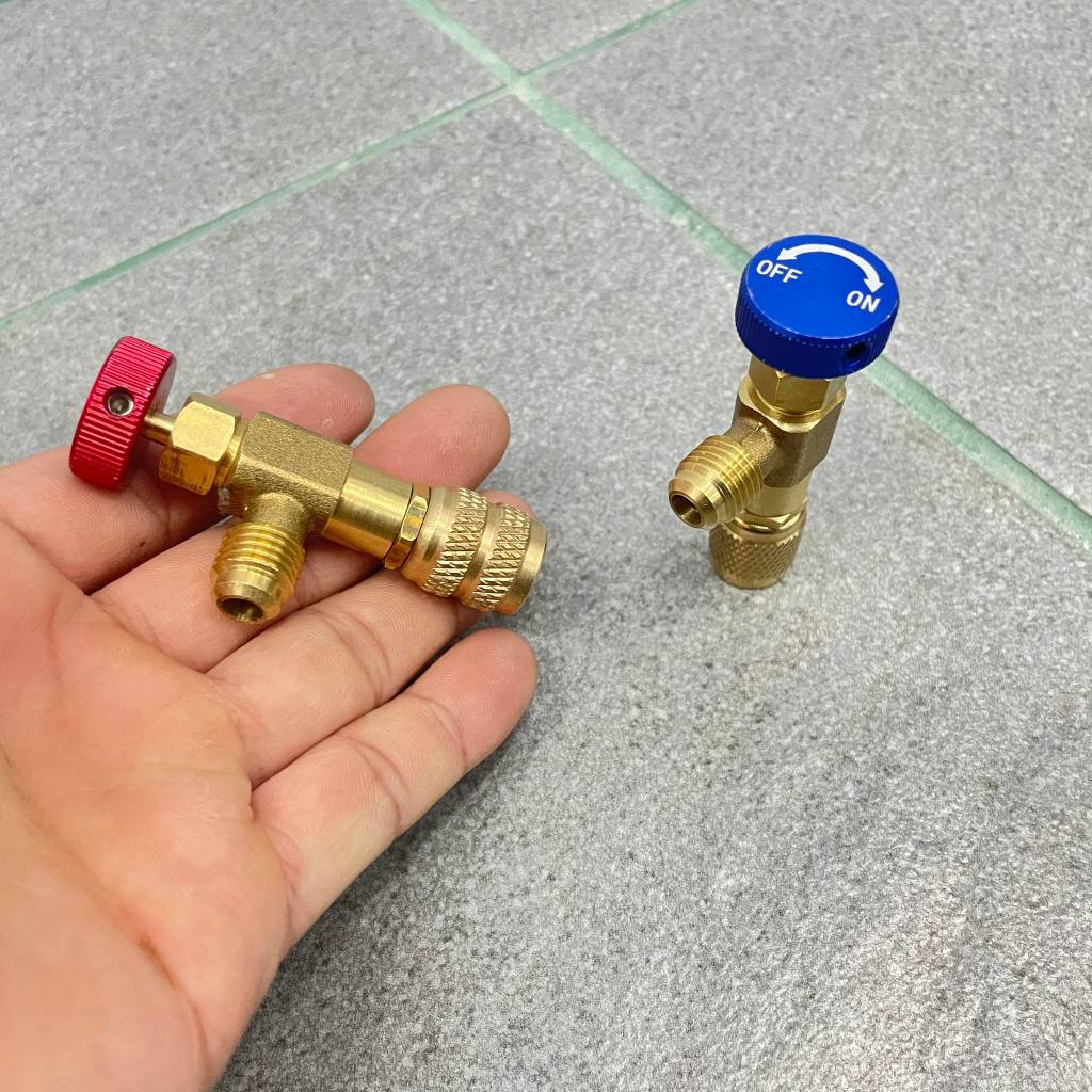 Safety Gas Valve aircond R410A R32 R22 Refrigeration Charging Valve ...