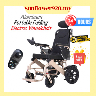 Remote Control Portable Folding Aluminum Electric Wheelchair | Shopee ...