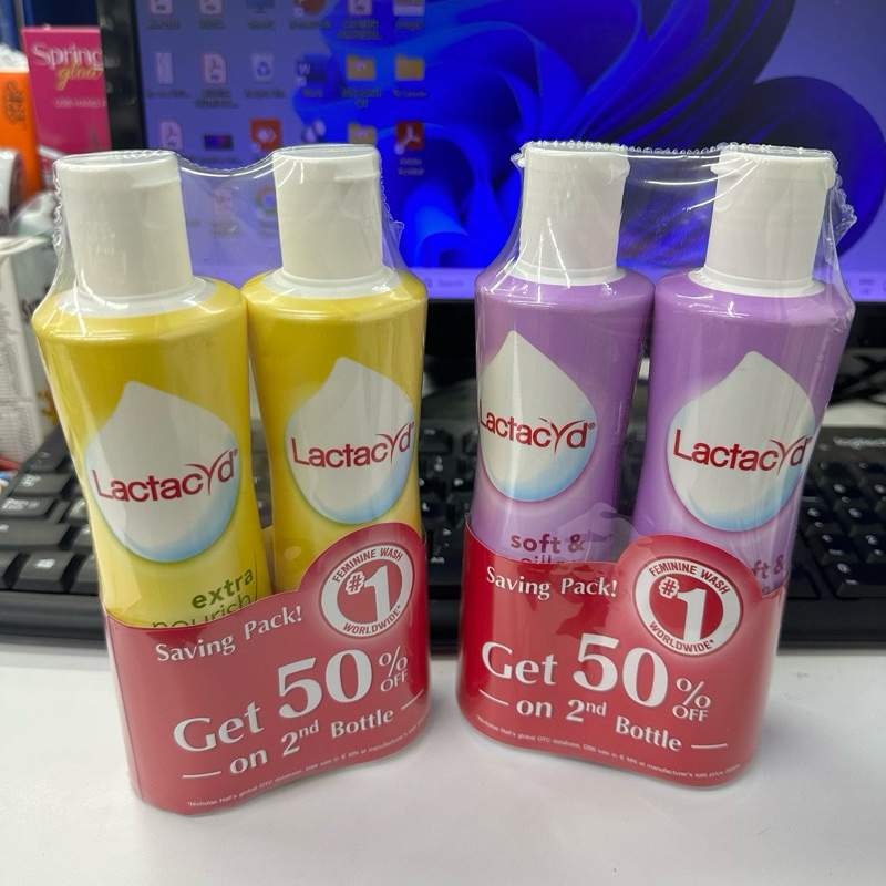 (GOODLIFE) LACTACYD FEMININE WASH 2x250ML (SOFT & SILKY / EXTRA
