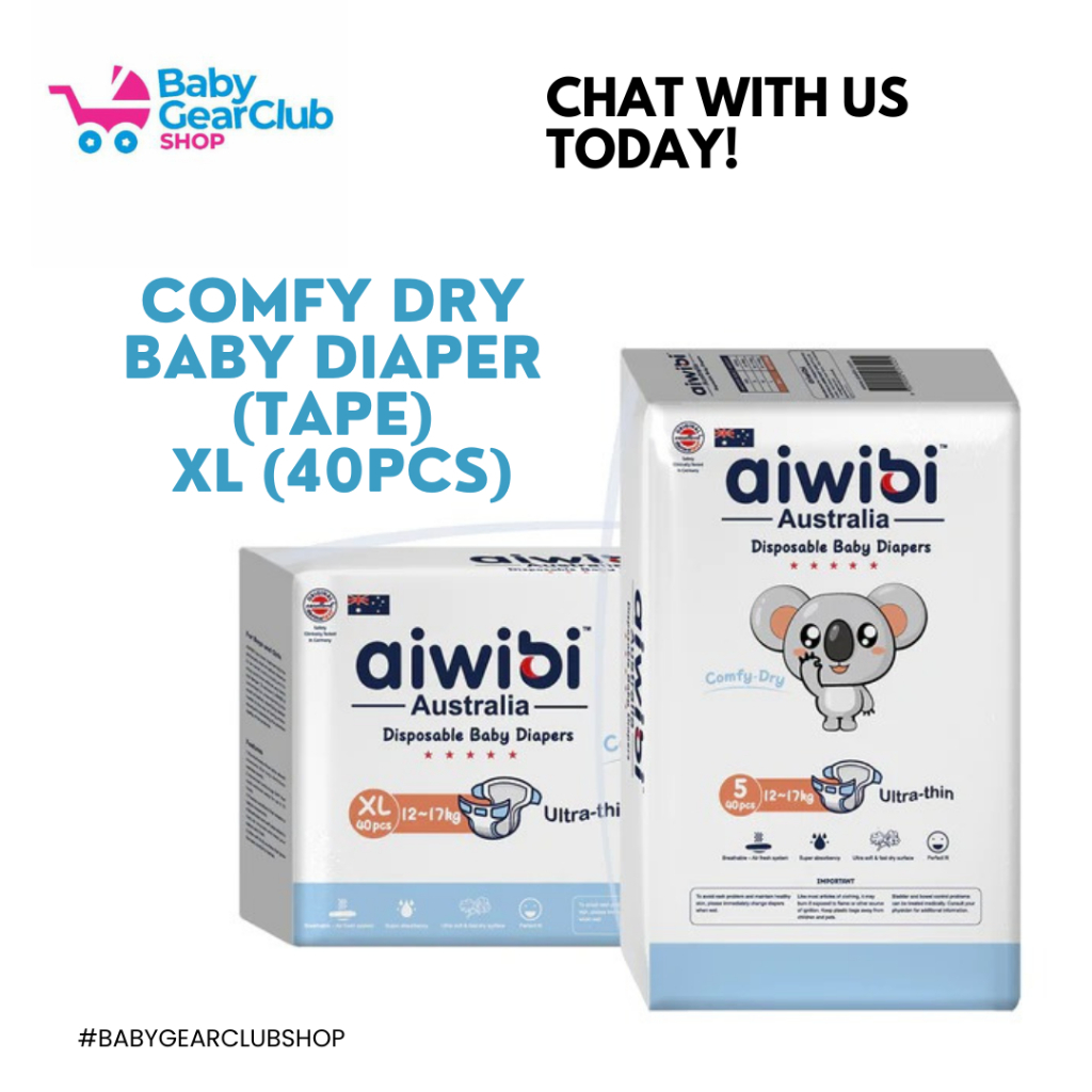 Aiwibi COMFY TAPE/PANTS Diapers /Large Pack/XL-40pcs AWB02 | Shopee ...