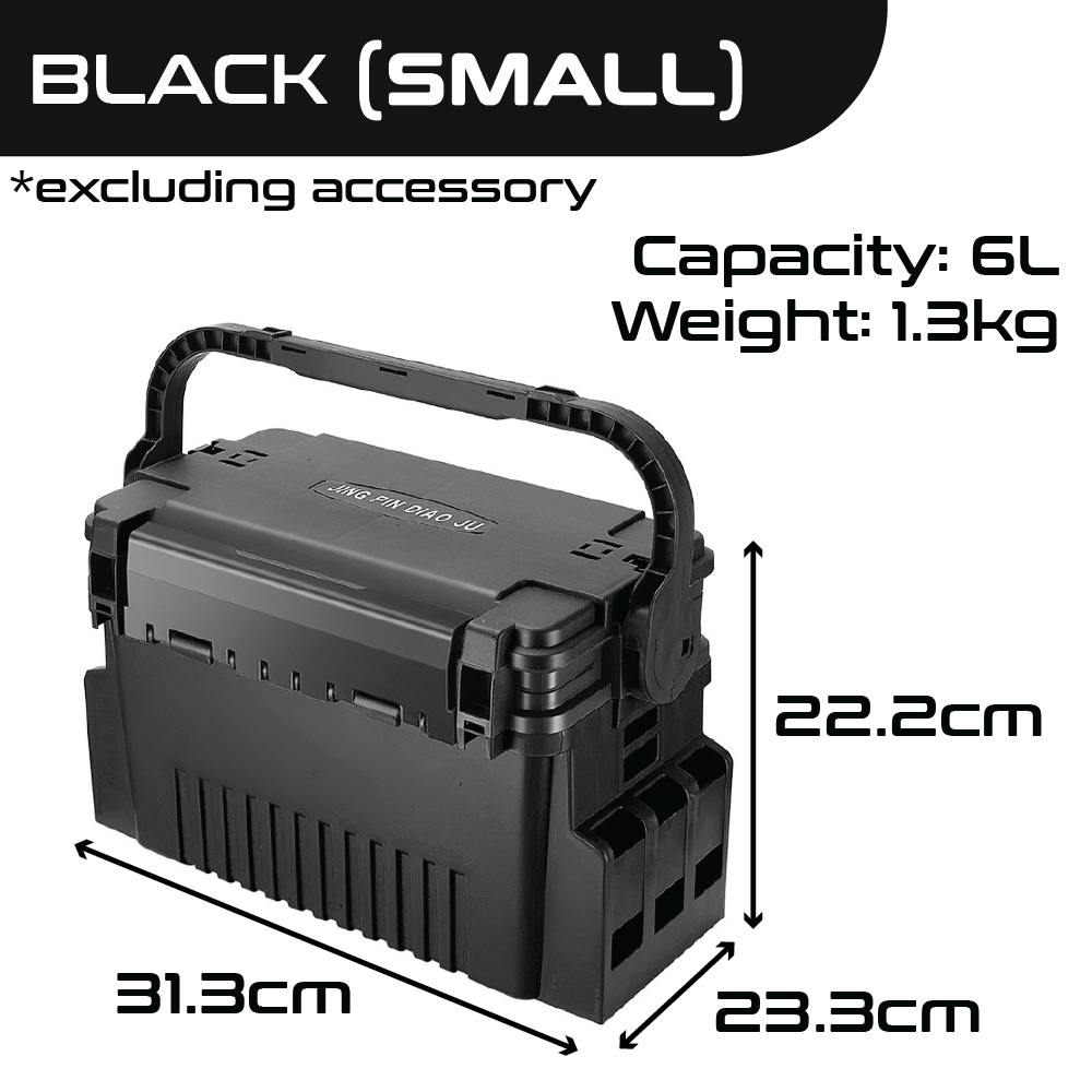 Fishing Tackle Box Set Fishing Storage Box large Seated Pole Cup Holder