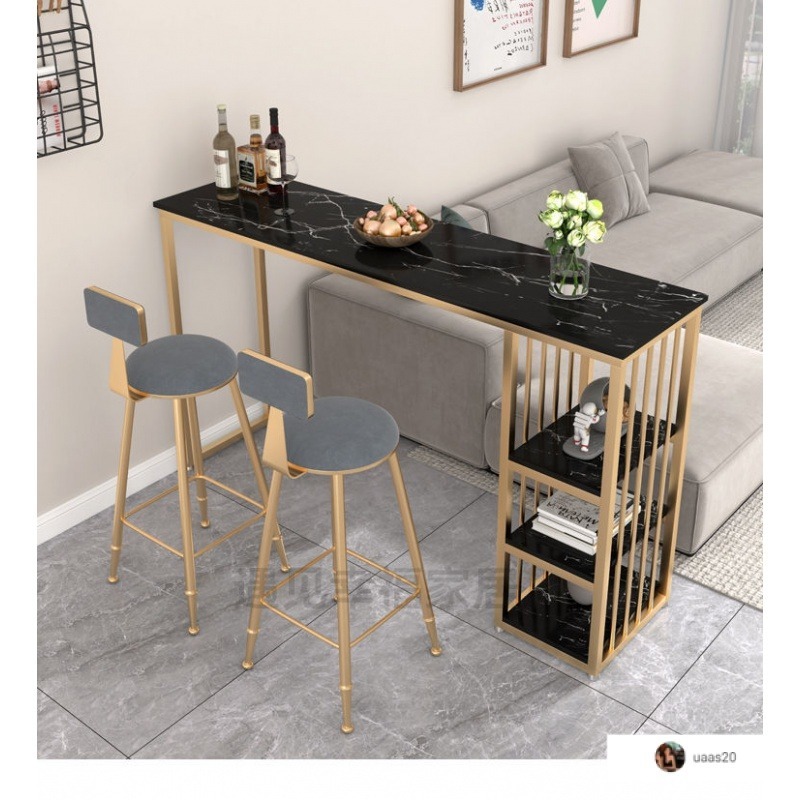 Bar table against the wall high table Scandinavian living room table