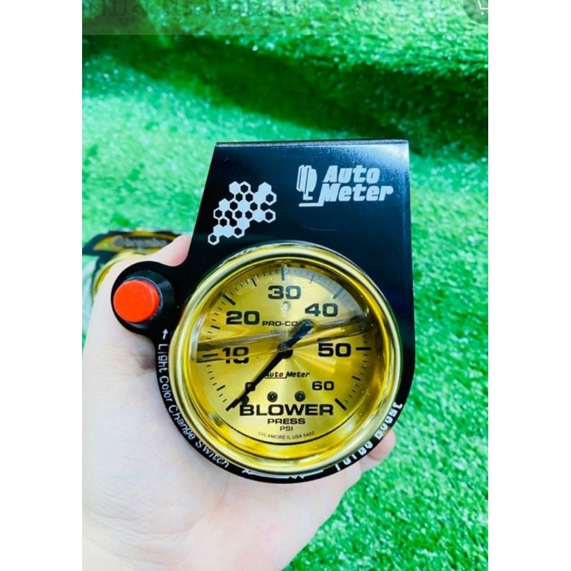 blower meter utk keta diesel (boost meter) gold colour free stand meter ...