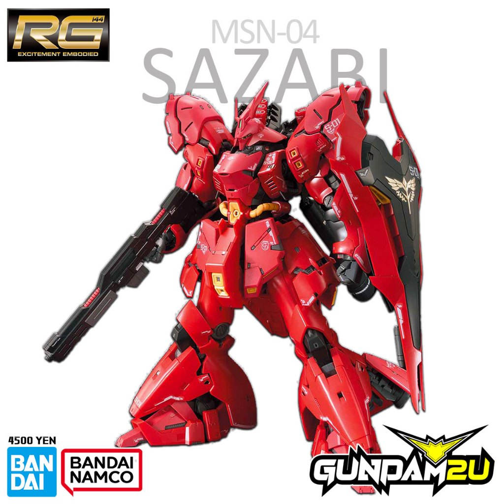 BANDAI RG 1/144 Sazabi - Real Grade 29 MSN-04 Char Aznable Counter ...