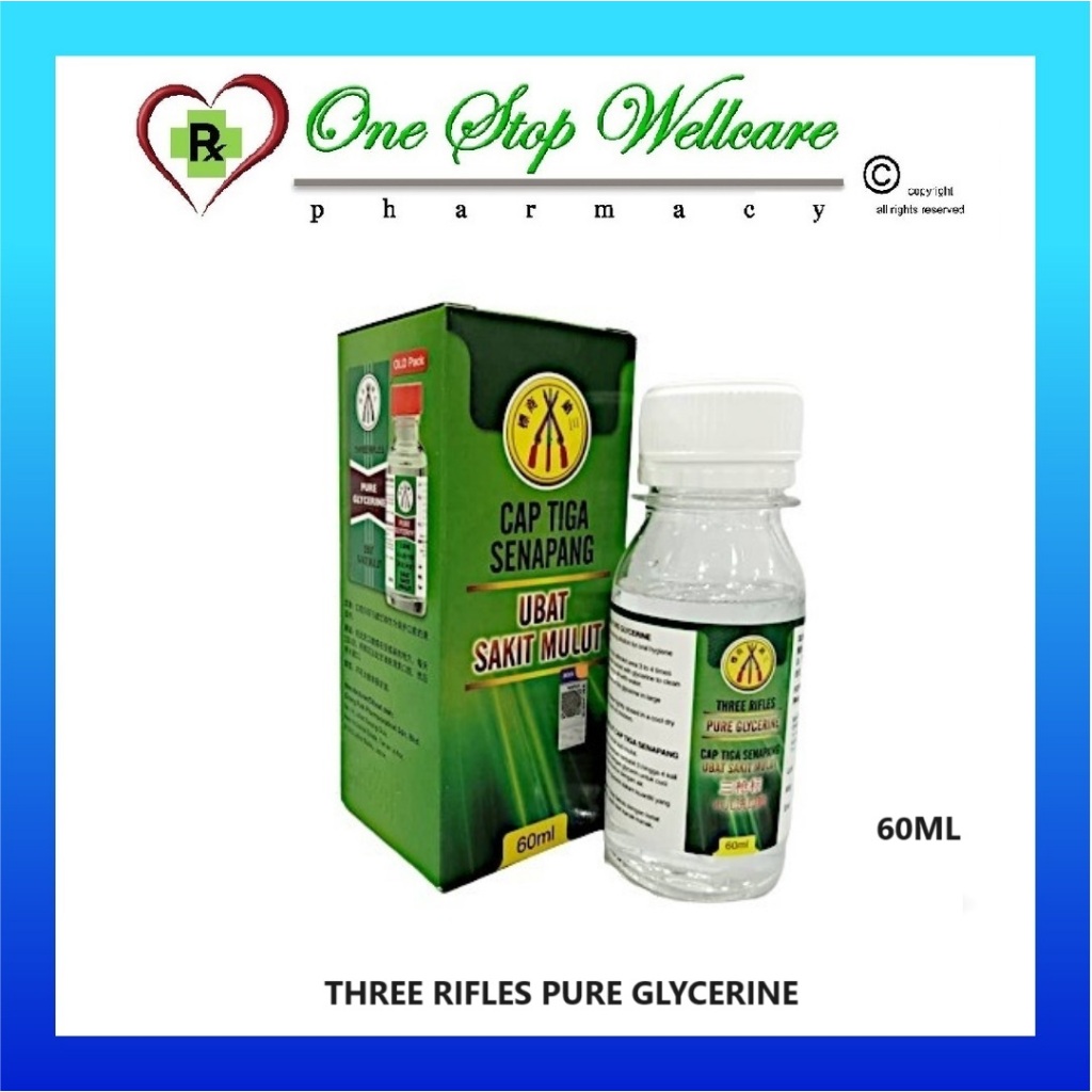 THREE RIFLES GLISERIN TULEN / THREE RIFLES PURE GLYCERINE 60ML (EXP:08/ ...